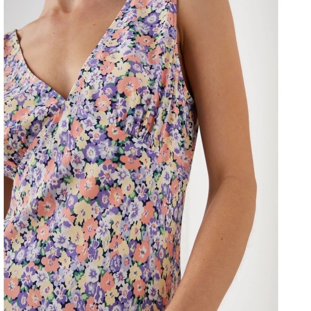 Rails Audrina V-Neck Sleeveless Asymmetric Midi floral Cottagecore print Sz M